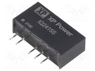 Converter: DC/DC; 1W; Uin: 24V; Uout: 15VDC; Uout2: -15VDC; SIP; THT XP POWER