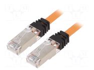 Patch cord; RJ45 plug,both sides; S/FTP,TX6A™ 10Gig; 6a; Cu; 0.5m PANDUIT