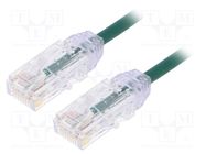 Patch cord; TX6-28™,U/UTP; 6; stranded; Cu; LSZH; green; 0.5m; 28AWG PANDUIT