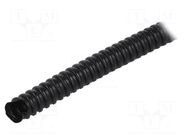 Protective tube; Size: 12; polyetylene LD; black; L: 100m; incised PAWBOL