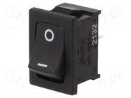 ROCKER; SPST-NO; Pos: 2; ON-OFF; 4A/250VAC; black; 30mΩ; Body: black E-SWITCH