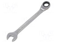 Wrench; combination spanner,with ratchet; 15mm; OPEN-RATCH STAHLWILLE