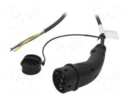 Cable: eMobility; 1x0.5mm2,3x2.5mm2; 250V; 4.7kW; IP44; 7.5m; 20A HARTING