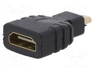 Adapter; HDMI socket,micro HDMI plug; black GEMBIRD