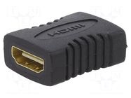 Adapter; HDMI socket,both sides; black GEMBIRD