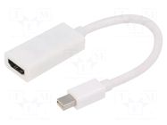 Adapter; HDMI socket,mini DisplayPort plug; Full HD 1080p GEMBIRD