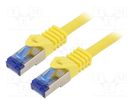 Patch cord; S/FTP; 6a; stranded; Cu; LSZH; yellow; 0.25m; 26AWG LOGILINK