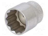 Socket; 12-angles,socket spanner; 32mm; 1/2"; Plating: chromium C.K