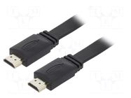 Cable; HDMI plug,both sides; PVC; HDMI 2.0; 1m; black; 30AWG GEMBIRD