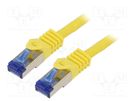 Patch cord; S/FTP; 6a; stranded; Cu; LSZH; yellow; 10m; 26AWG LOGILINK