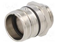 Enclosure for connectors: M23; for panel mounting,screw-in HUMMEL