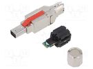 Plug; Mini I/O Type 2 (U); PIN: 4; Cat: 5e; shielded; Layout: 8p4c TE Connectivity