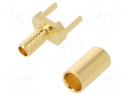 Connector: coaxial; socket; THT; on PCBs; straight; gold-plated AMPHENOL RF