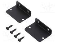 Clip; aluminium; 2pcs; Colour: black HAMMOND