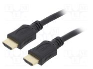 Cable; HDMI 2.0; HDMI plug,both sides; PVC; 0.5m; black; 30AWG GEMBIRD