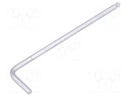 Wrench; hex key,spherical; HEX 3mm; tool steel; long; L: 93mm KING TONY