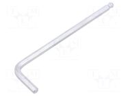 Wrench; hex key,spherical; HEX 5mm; tool steel; long; L: 120mm KING TONY