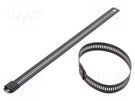 Cable tie; L: 200mm; W: 12mm; stainless steel AISI 304; 1112N RAYCHEM RPG
