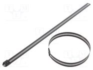 Cable tie; L: 300mm; W: 12mm; acid resistant steel AISI 316; 1112N RAYCHEM RPG