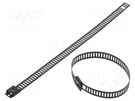 Cable tie; L: 150mm; W: 7mm; stainless steel AISI 304; 445N; black RAYCHEM RPG