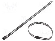 Cable tie; L: 200mm; W: 7mm; stainless steel AISI 304; 445N; black RAYCHEM RPG
