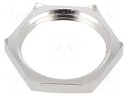 Nut; with earthing; PG16; brass; 26mm; Thread: PG; Plating: nickel LAPP