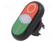 Switch: double; 22mm; Stabl.pos: 1; green/red; M22-FLED,M22-LED EATON ELECTRIC