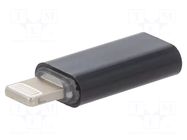Adapter; Apple Lightning plug,USB C socket; Cablexpert GEMBIRD