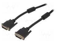 Cable; DVI-D (24+1) plug,both sides; PVC; dual link; 1.8m; black GEMBIRD