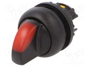 Switch: rotary; 22mm; Stabl.pos: 1; red; M22-FLED,M22-LED; IP67 EATON ELECTRIC