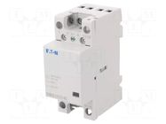Contactor: 4-pole installation; 25A; 24VAC,24VDC; NO x4; CMUC EATON ELECTRIC