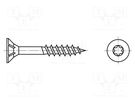 Screw; for wood; 4x60; Head: countersunk; Torx®; TX20; zinc BOSSARD