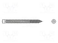 Screw; for wood; 7.5x60; Head: without head; hex key; HEX 4mm; zinc BOSSARD