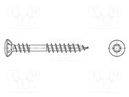 Screw; for wood; 4.5x60; Head: countersunk; Torx®; TX20; SPAX®; 8mm BOSSARD