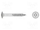 Screw; for wood; with flange; 8x280; Head: cheese head; Torx®; TX40 BOSSARD