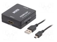 Converter; Support: Full HD 1080p; Out: RCA socket x3 GEMBIRD
