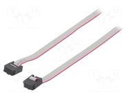 Ribbon cable with IDC connectors; Tape ph: 1.27mm; 0.6m; 6x28AWG CONNFLY