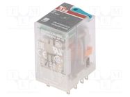 Relay: electromagnetic; DPDT; Ucoil: 220VDC; Icontacts max: 12A ABB