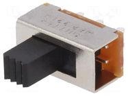 Switch: slide; Pos: 2; SPDT; 0.3A/30VDC; ON-ON; PCB,THT; 15x7.5x7mm KNITTER-SWITCH