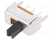 Switch: slide; Pos: 2; SPDT; 0.1A/12VDC; ON-ON; PCB,THT; 20mΩ; MFP KNITTER-SWITCH