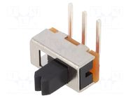 Switch: slide; Pos: 2; SPDT; 0.35A/30VDC; ON-ON; PCB,THT; 11x6x5.6mm KNITTER-SWITCH