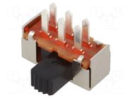 Switch: slide; Pos: 2; SPDT; 0.3A/30VDC; ON-ON; PCB,THT; 17x7.3x8mm KNITTER-SWITCH