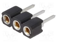 Connector: pin strips; socket; female; PIN: 3; straight; 2.54mm; THT FISCHER ELEKTRONIK