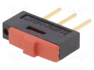 Switch: slide; Pos: 2; SPDT; 0.3A/24VAC; 0.5A/12VDC; ON-ON; PCB,THT KNITTER-SWITCH