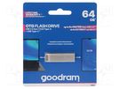 Pendrive; USB 3.2; 64GB; R: 60MB/s; W: 20MB/s; USB A; silver GOODRAM