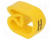 Markers; Marking: H; 8÷16mm; PVC; yellow; -30÷80°C; leaded; CLI C WEIDMÜLLER