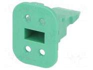 Secondary lock; female; DT; PIN: 4; green DEUTSCH