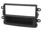 Radio frame; Dacia,Fiat,Nissan,Opel,Renault; 1 DIN; dark grey ACV