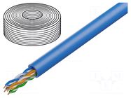 Wire; U/UTP; 4x2x23AWG; 6a; wire; Cu; Insulation: LSZH; blue; 50m DIGITUS