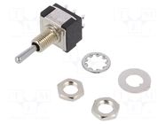 Switch: toggle; Pos: 3; DPDT; ON-ON-ON; 6A/125VAC; 6A/6VDC; MTA; 20mΩ KNITTER-SWITCH